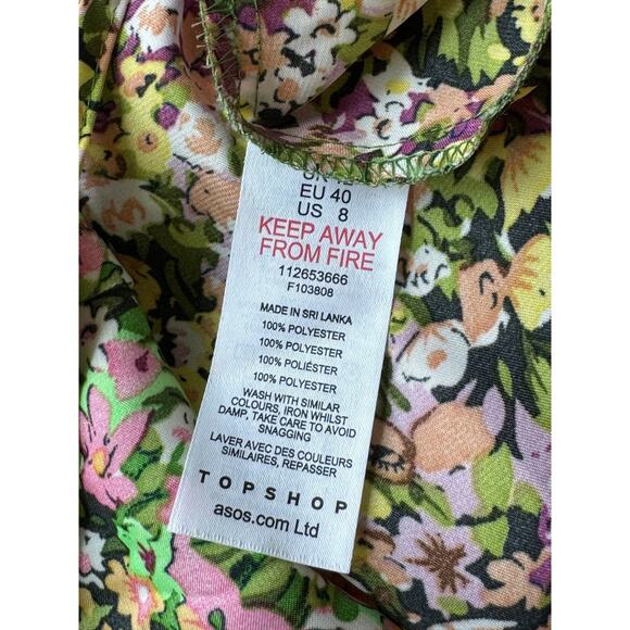 * New ~ TOPSHOP , NORDSTROM ~Multi Floral Mix And Match Blouse Size 8 - Picture 6 of 8